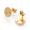 Ion Plating(IP) 304 Stainless Steel Ear Stud Findings STAS-O119-17B-G-1