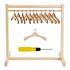 16Pcs 2 Style Wooden Doll Clothes Hangers DOLL-FG0001-03-1