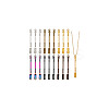 18Pcs 6 Colors Zinc Alloy Snuff Spoon AJEW-NB0006-13-7