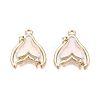 Rack Plating Alloy Glass Pendants FIND-N005-14A-1