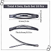4 Sets Iron Snap Hair Clips AJEW-SC0003-37A-02-2