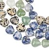 Gradient Color Natural Quartz & Dalmatian Jasper & Blue Spot Jasper & Green Aventurine & Picture Jasper Beads Strands G-B185-A02-5