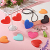 24Pcs 6 Colors Opaque Resin Pendants CRES-TA0001-20-7