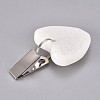 Heart Shape Marble Tablecloth Weights with Stainless Steel Tablecloth Clips HJEW-WH0005-09C-2