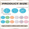 12Pcs 6 Colors Resin Rhinestone Beads RESI-LP0001-11-2