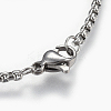 Non-Tarnish 304 Stainless Steel Box chain Necklaces LS-NJEW-F242-13P-D-3