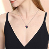 Alloy Deep Pink Enamel Animal Axolotl Pendant Necklaces for Women FS-WGED7AD-01-2