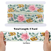 4.9~5 Yards Polyester Embroidery Organza Flower Trim Ribbon OCOR-CY0001-15A-2