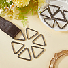 12Pcs Triangle Iron Linking Rings IFIN-CP0002-96B-3