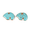 Dyed Synthetic Turquoise Zuni Bear Pendants TURQ-T004-24-1