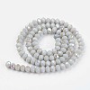 Electroplate Opaque Solid Color Glass Beads Strands EGLA-A034-P2mm-L16-2