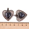 Synthetic Blue Goldstone Peach Love Heart Pendants G-G158-01-19-3
