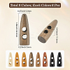 80Pcs 8 Colors 2-Hole Wood Buttons WOOD-GF0002-35C-2