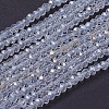 Electroplate Glass Beads Strands X-GLAA-F076-FR14-1