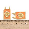 Brass Enamel Pendants KK-B157-28B-G-3