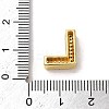 Brass Micro Pave Clear Cubic Zirconia Charms ZIRC-C009-01G-L-3