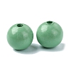 Wood Large Hole European Beads X-WOOD-D027-01H-1