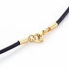 Leather Cord Necklace Making X-MAK-L018-06A-01-3