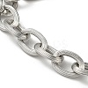 Non-Tarnish 201 Stainless Steel Cable Chain Bracelets STAS-Z056-10P-2