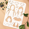 Plastic Drawing Painting Stencils Templates DIY-WH0396-377-3