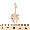 Scorpion Brass Synthetic Turquoise Curved Barbell Belly Rings AJEW-L099-02G-3