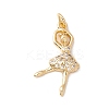 Brass Micro Pave Cubic Zirconia Pendants KK-G415-22G-1