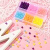 480Pcs 6 Colors Transparent Glass Beads Strands GLAA-YW0001-32-6