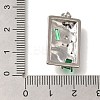 Brass Micro Pave Cubic Zirconia Pendants KK-K389-038P-3