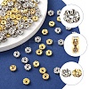 120Pcs 2 Colors Brass Crystal Rhinestone Spacer Beads RB-FS0001-06-2