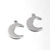 Tarnish Resistant Moon 304 Stainless Steel Pendants STAS-N059-16-1