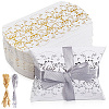40Sets 2 Colors Hot Stamping Pillow Cardboard Paper Printed Candy Boxes CON-BBC0001-13B-6