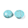 Craft Findings Dyed Synthetic Turquoise Gemstone Flat Back Dome Cabochons TURQ-S266-20mm-01-3