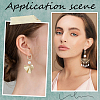 20Pcs Rectangle Brass Stud Earrings Findings DIY-CN0002-92-5