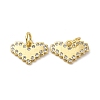 Brass Micro Pave Cubic Zirconia Pendants KK-P308-12G-1