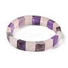 Natural Amethyst & Rose Quartz Beads Stretch Bracelets for Women Men BJEW-C097-06-13-2