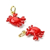 Brass Enamel Pendants X-KK-C143-54A-G-3