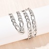6MM 304 Stainless Steel Figaro Chain Necklaces for Women NJEW-G177-02P-3