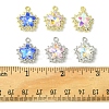 6Pcs 6 Colors Rack Plating Alloy with Rhinestone Pendants FIND-FS0002-54-5