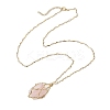 304 Stainless Steel Wavy Bar Link Chain Macrame Pouch Necklace Making NJEW-JN05064-02-4