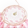 Woven Web/Net with Feather Hanging Ornaments HJEW-G025-03B-2