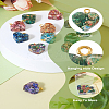 14Pcs 7 Colors Transparent Resin Natural Imperial Jasper Dyed Chips Pendants G-TA0001-39-25