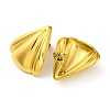 Ion Plating(IP) 304 Stainless Steel Triangle Stud Earrings EJEW-K295-09G-2