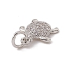 Brass Micro Pave Cubic Zirconia Charms ZIRC-F132-27P-3