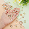 40Pcs 10 Styles Alloy Rhinestone Pendants ALRI-AR0001-10-3