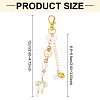 CCB Plastic & Acrylic Imitation Pearl & Alloy Pendant Decorations HJEW-YW00090-03-2