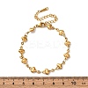 304 Stainless Steel Heart Link Bracelets for Women BJEW-L706-03G-5