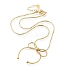 304 Stainless Steel Bowknot Pendant Snake Chain Necklaces for Women NJEW-R014-01G-2