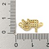 Rack Plating Brass Micro Pave Clear Cubic Zirconia Fe Word Links KK-B091-51G-3