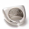 Adjustable Brass Micro Pave Clear Cubic Zirconia Open Cuff Rings ZIRC-I049-34-4