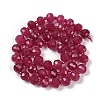 Natural Dyed White Jade Beads Strands G-H057-A22-16-3